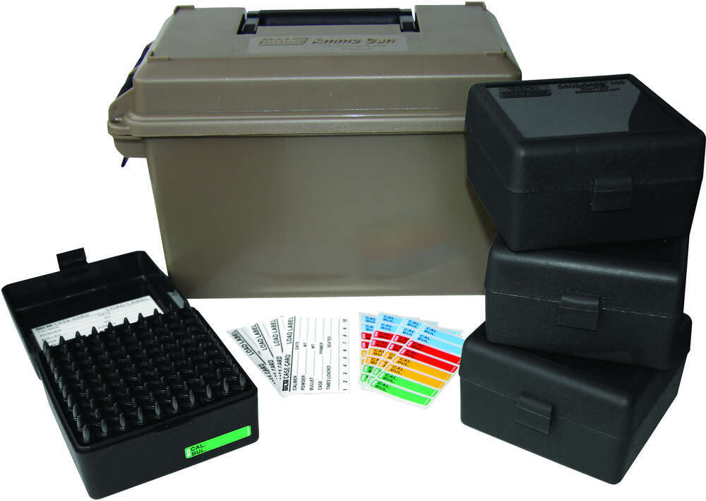 Misc. Accessories MTM Case Gard Ready Series MTM 223 AMMO CAN FOR 400 RD *INCLUDES 4 EACH RS-100S  DK EARTH